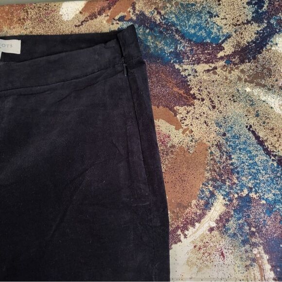 Talbots Classic Side Zip Stretch Cotton Ankle Pants Black Size 8 - Picture 2 of 14